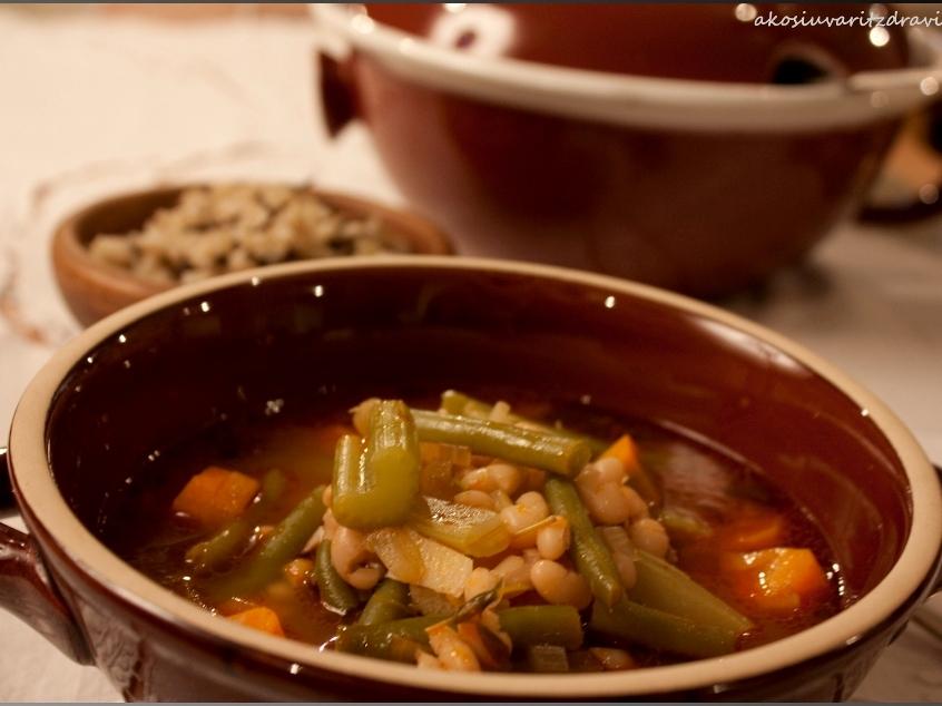 Minestrone s divokou ryou